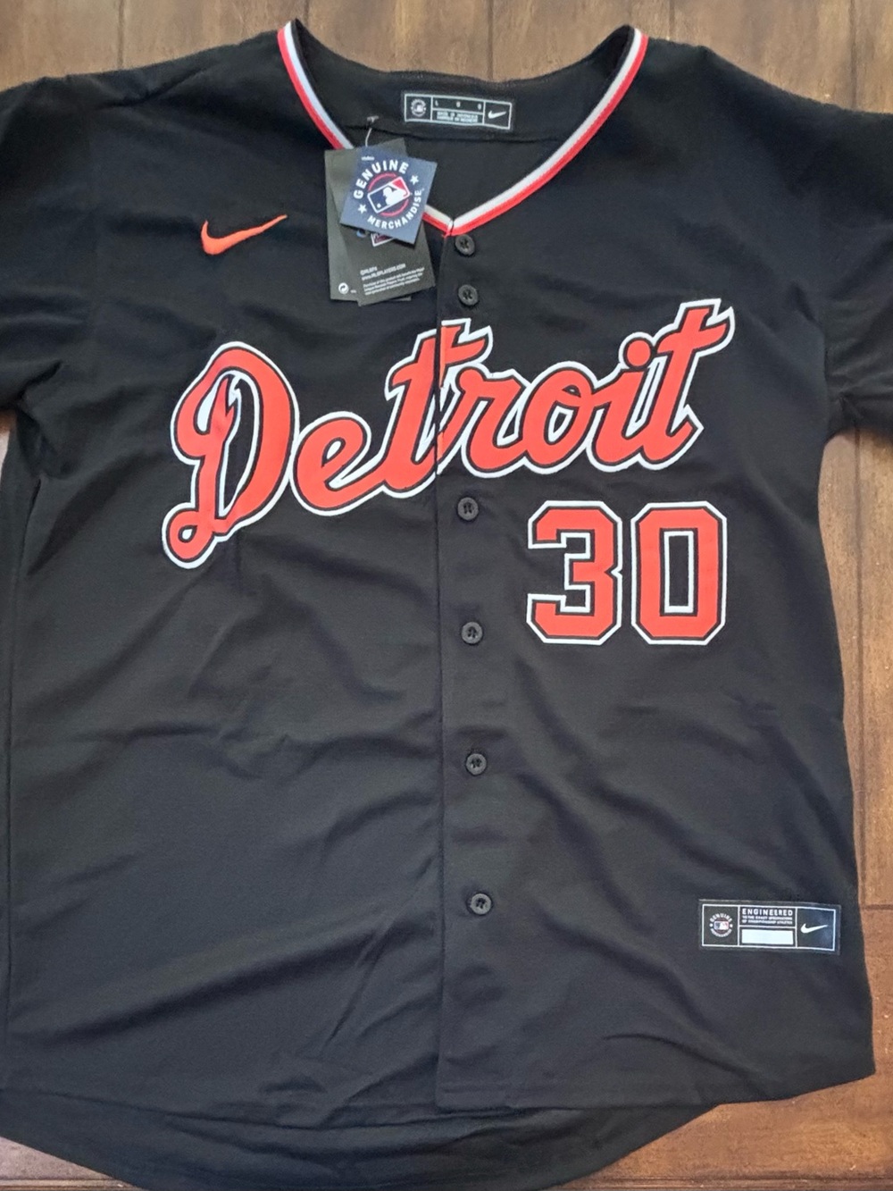 Detroit Tigers Kerry Carpenter  Adult Large (Black) Alternate Jersey NWT